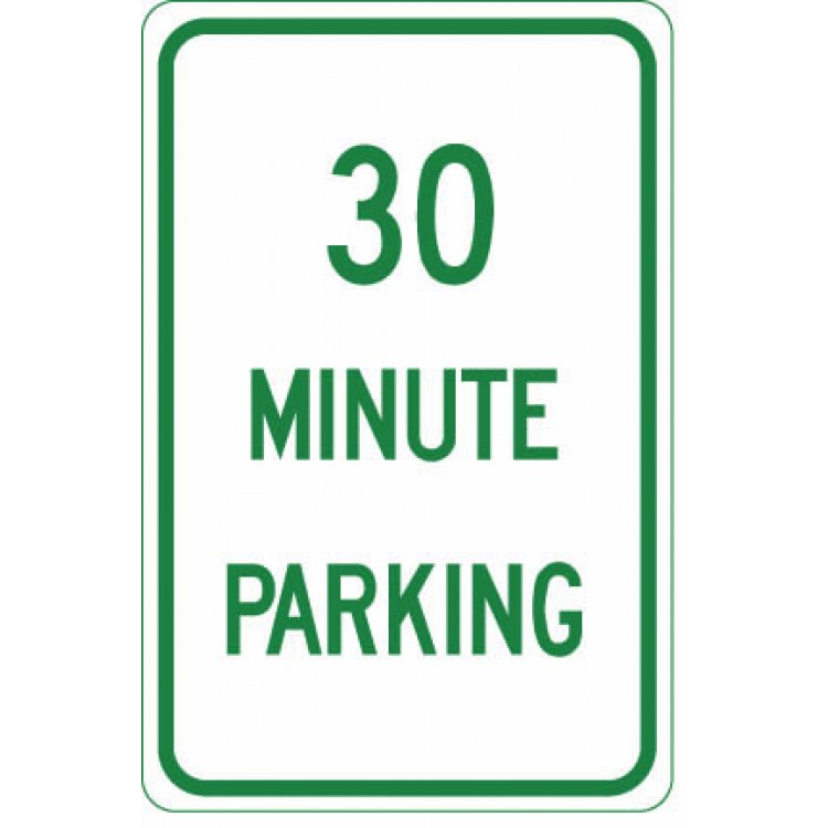 30 Minute Parking Sign